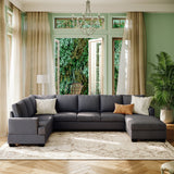 3-Piece U-Shaped Sectional Sofa Set in Grey - High Quality, Fashionable Design