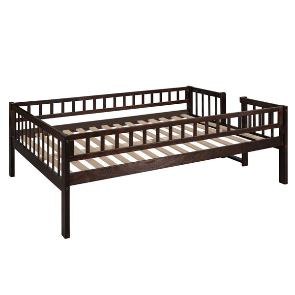 English Elm Full-over-full-over-full Triple Bunk Bed with Slide Pine Frame Kids Room White LT100052AAP
