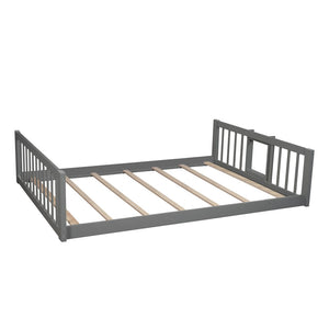 English Elm Full-over-full-over-full Triple Bunk Bed with Slide Pine Frame Kids Room White LT100052AAE