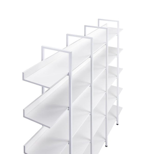 English Elm [video] Five Tier Industrial Open Bookshelf Steel Frame Mdf Shelves Home Office Storage White N725P387978W