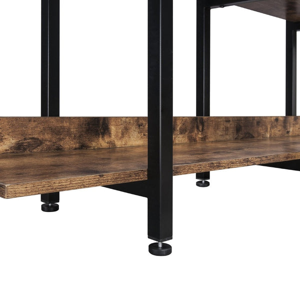 English Elm [video] Five Tier Industrial Open Bookshelf Steel Frame Mdf Shelves Home Office Storage N725P387978T