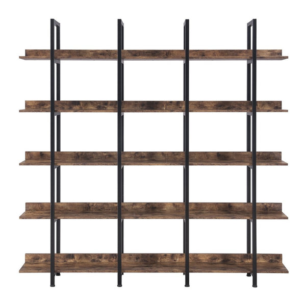 English Elm [video] Five Tier Industrial Open Bookshelf Steel Frame Mdf Shelves Home Office Storage N725P387978T