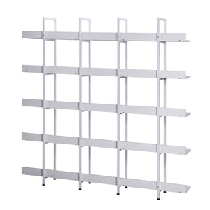 English Elm [video] Five Tier Industrial Open Bookshelf Steel Frame Mdf Shelves Home Office Storage White N725P387978W