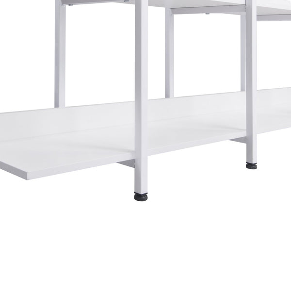 English Elm [video] Five Tier Industrial Open Bookshelf Steel Frame Mdf Shelves Home Office Storage White N725P387978W