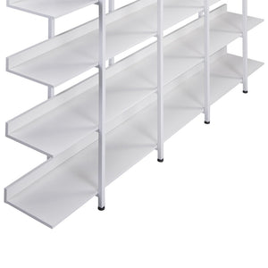 English Elm [video] Five Tier Industrial Open Bookshelf Steel Frame Mdf Shelves Home Office Storage White N725P387978W