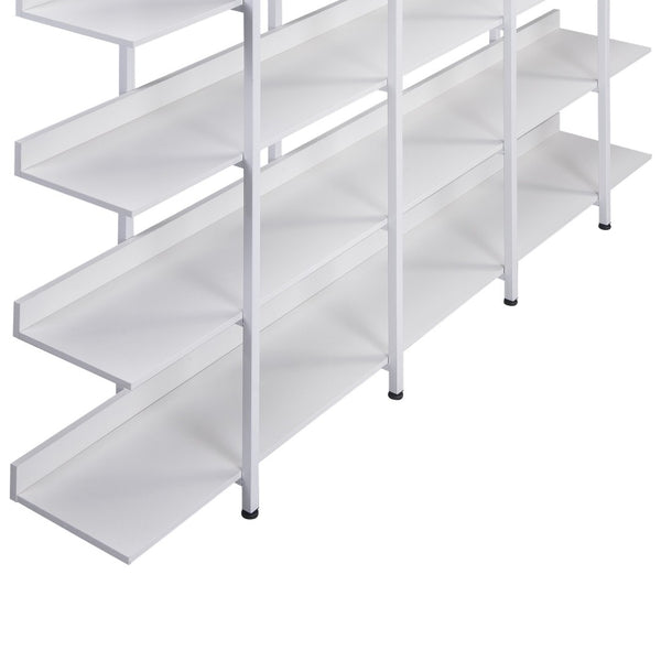 English Elm [video] Five Tier Industrial Open Bookshelf Steel Frame Mdf Shelves Home Office Storage White N725P387978W