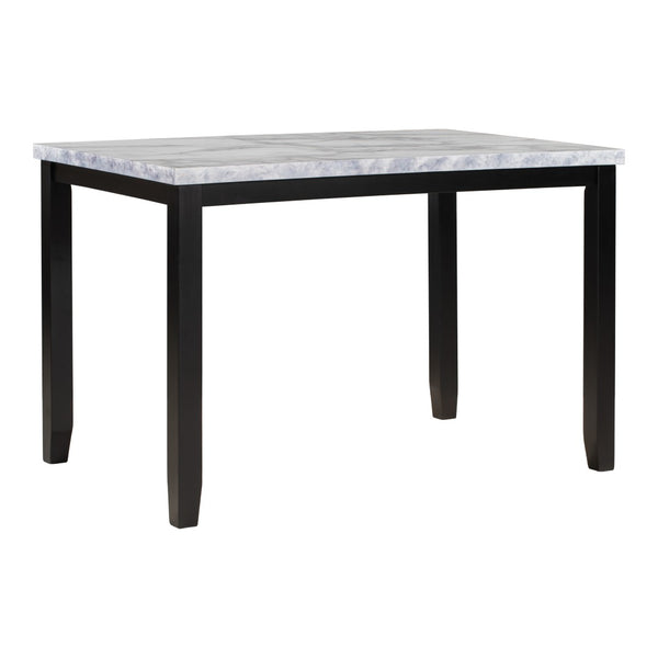 English Elm Trexm Faux Marble Dining Set with Four Cushioned Chairs Rubberwood Glam Kitchen ST000040AAA