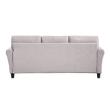 English Elm Modern Living Room Sofa Set Linen Upholstered Couch Furniture For Home Or Office ,Light Grey,(1+3-Seat,Old Sku:Sg000366Aaa)