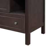 English Elm 30" Bathroom Vanity Base Only, Solid Wood Frame, Bathroom Storage Cabinet With Doors and Drawers, Brown