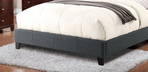 English Elm Modern Blue Grey Tufted Queen Bedframe - Elegant Upholstered Headboard For Stylish Bedroom Retreat HS00F9333Q-ID-AHD