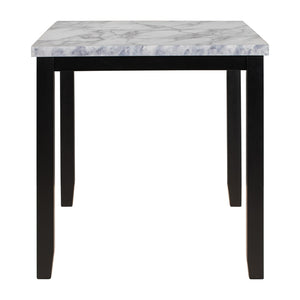 English Elm Trexm Faux Marble Dining Set with Four Cushioned Chairs Rubberwood Glam Kitchen ST000040AAA