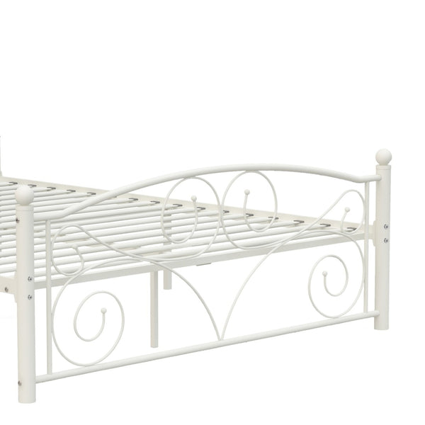 English Elm Queen Metal Bed Frame Floral Cutout Headboard Footboard Steel Bedroom Furniture W21428122