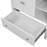 English Elm 30" Bathroom Vanity Base Only, Solid Wood Frame, Bathroom Storage Cabinet With Doors and Drawers, White