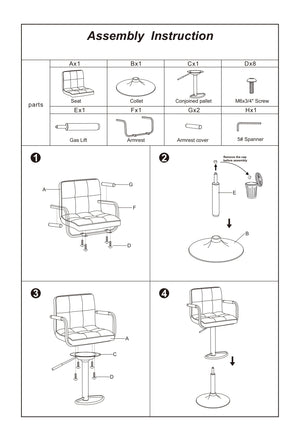 English Elm Contemporary Adjustable Height Bar Stools Set of 2 with Tufted Faux Leather Seats, Padded Arms and Back Red 22 L x 21 W x 22 H HS00F1558-ID-AHD