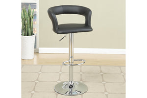 English Elm Bar Stools Set of 2 Adjustable Faux Leather Kitchen Island Seating Chrome Base HS00F1555-ID-AHD