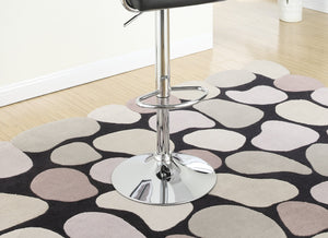 English Elm Black Faux Leather Adjustable Bar Stools Set of 2 - Tufted High Back, Padded Arms, Counter Height Comfort HS00F1557-ID-AHD