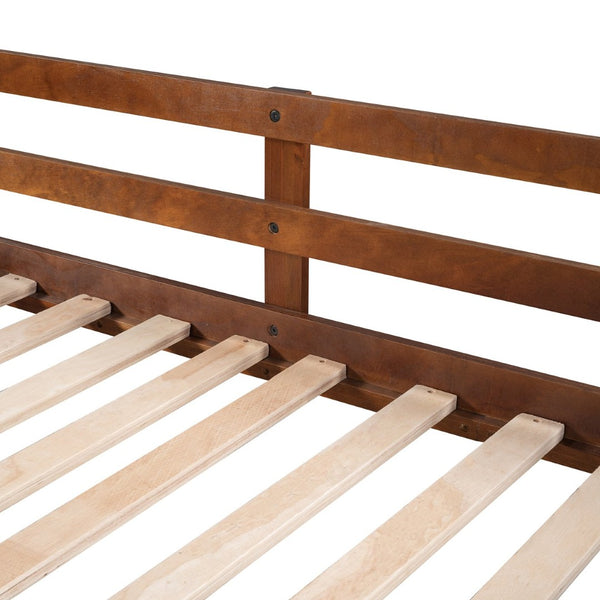 English Elm Twin-over-twin Bunk Bed with Trundle Stair Storage Kids Shared Bedroom White LT000064AAD