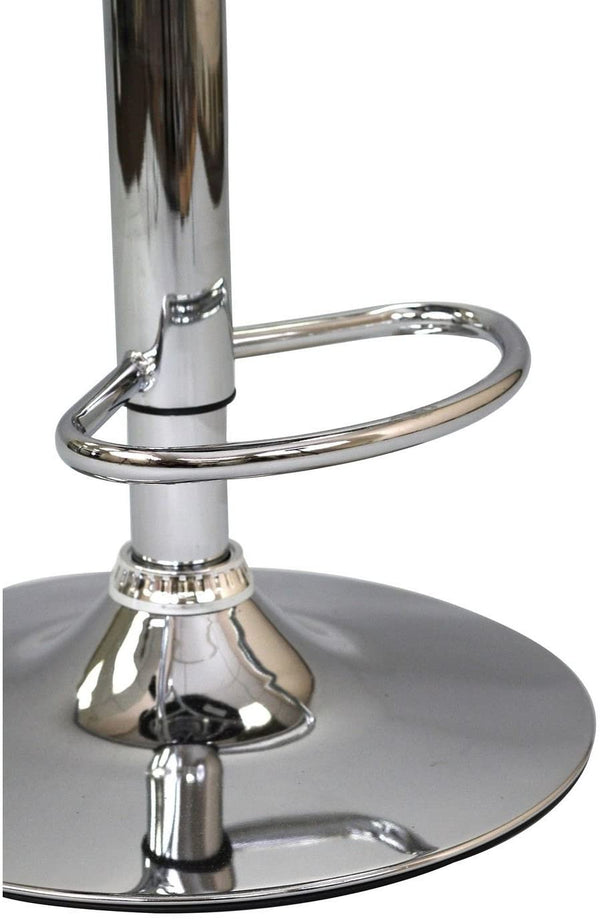 English Elm Contemporary White Diner Bar Stools Set of 2 – Adjustable Swivel Counter Height, Cushioned Retro PVC Seats HS00F1560-ID-AHD