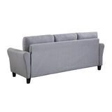 English Elm 79.9" Modern Living Room Sofa Linen Upholstered Couch Furniture For Home Or Office ,Light Grey*Blue,(3-Seat,Old Sku:Wf288519Aac)