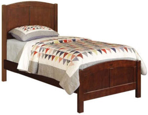 English Elm Cherry Full Size Bed Frame with Carved Headboard & Footboard in Dark Oak/Cherry Finish, Rubberwood Elegance B011S01983