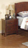 English Elm Dark Oak Finish Nightstand 2-Drawers Pine Veneer Mdf Wooden 1 Piece Modern Nightstand