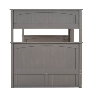 English Elm Full Over Bunk Bed with Trundle Solid Pine Wood Kids Bedroom Sleeper LT000044AAN