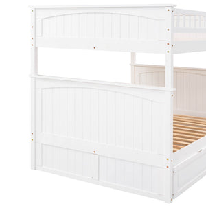 English Elm Full Over Bunk Bed with Trundle Solid Pine Wood Kids Bedroom Sleeper LT000044AAK
