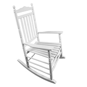 English Elm Balcony White Adult Rocking Chair - Classic Solid Hardwood Comfort For Porch Or Indoor Relaxation W49540381