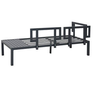 English Elm Topmax Outdoor Aluminum Patio Sectional Set with Integrated End Tables and Coffee Table WF285249AAE