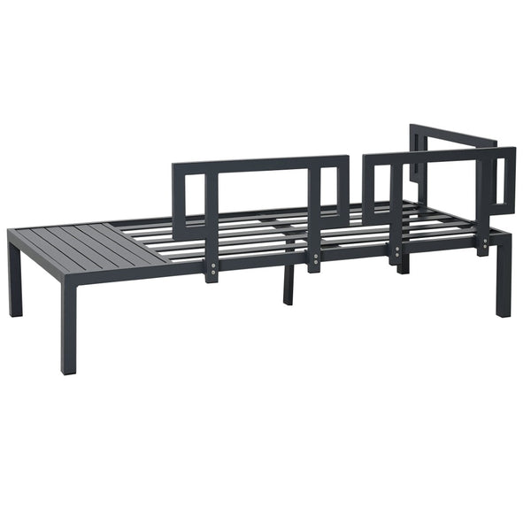 English Elm Topmax Outdoor Aluminum Patio Sectional Set with Integrated End Tables and Coffee Table WF285249AAE