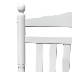 English Elm Balcony White Adult Rocking Chair - Classic Solid Hardwood Comfort For Porch Or Indoor Relaxation W49540381