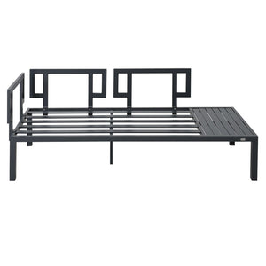 English Elm Topmax Outdoor Aluminum Patio Sectional Set with Integrated End Tables and Coffee Table WF285249AAE