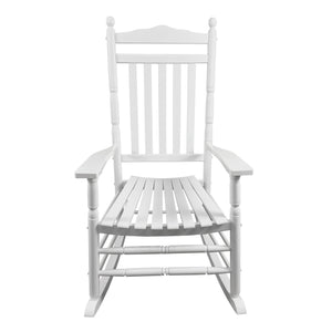 English Elm Balcony White Adult Rocking Chair - Classic Solid Hardwood Comfort For Porch Or Indoor Relaxation W49540381