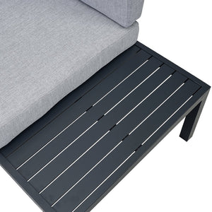 English Elm Topmax Outdoor Aluminum Patio Sectional Set with Integrated End Tables and Coffee Table WF285249AAE