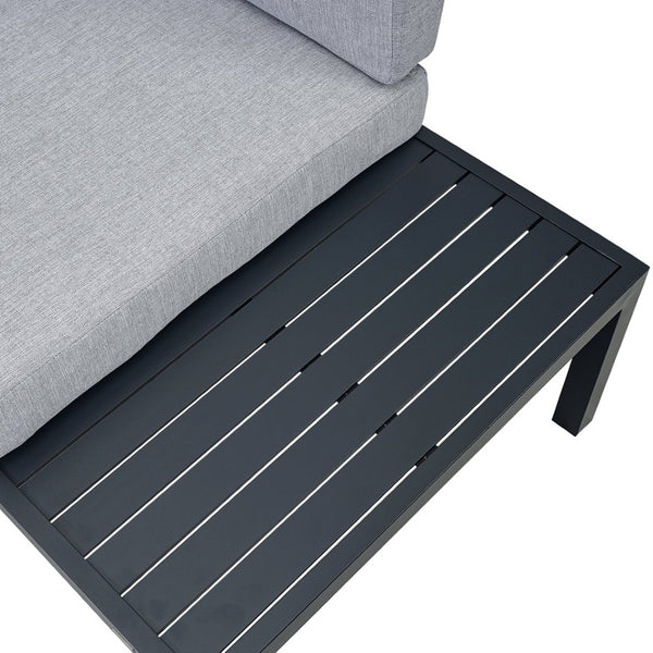 English Elm Topmax Outdoor Aluminum Patio Sectional Set with Integrated End Tables and Coffee Table WF285249AAE