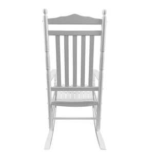 English Elm Balcony White Adult Rocking Chair - Classic Solid Hardwood Comfort For Porch Or Indoor Relaxation W49540381