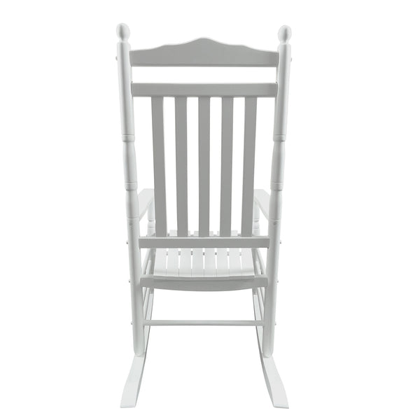 English Elm Balcony White Adult Rocking Chair - Classic Solid Hardwood Comfort For Porch Or Indoor Relaxation W49540381