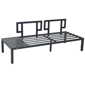 English Elm Topmax Outdoor Aluminum Patio Sectional Set with Integrated End Tables and Coffee Table WF285249AAE
