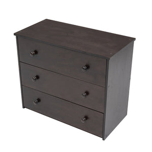 English Elm Low Twin Loft Bed with Rolling Desk Underbed Storage Cabinet Kids Study Space Espresso LT000113AAP-1