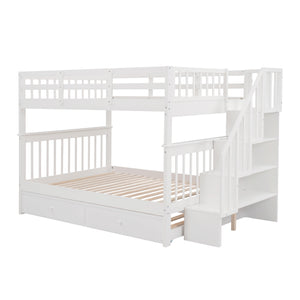 Hearth and Haven Paulinah Full over Full Bunk Bed with Built-in Ladder, Espresso