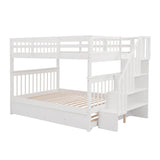 Hearth and Haven Paulinah Full over Full Bunk Bed with Built-in Ladder, Espresso