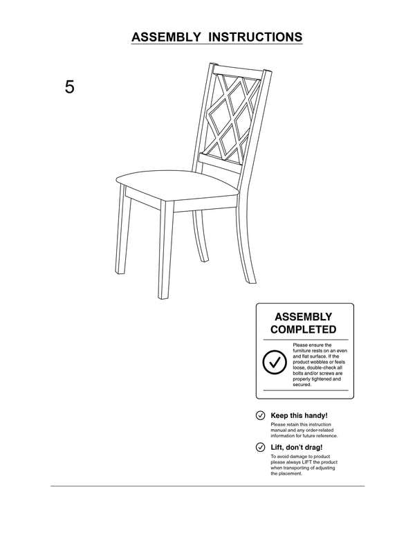 English Elm Antique Criss-Cross Back Solid Wood Side Chairs Set of 2 — Antique White Frame, Gray Cushioned Seats, Transitional Design HS11CM3491SC-ID-AHD