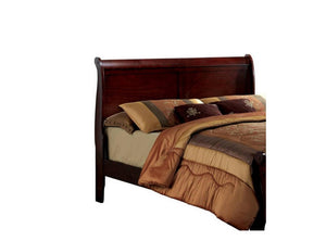 English Elm Queen Sleigh Bed with Elegant Transitional Design, Solid Wood Veneer Construction, Dovetail Craftsmanship and Spacious Foundation Support for Master Bedroom Comfort Cherry 82 L x 6.6 W x 3 H B011S00102
