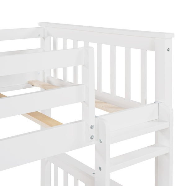 English Elm Twin-over-twin Bunk Bed Walnut Finish with Storage Drawers and Convertible Frame LT000265AAK-1