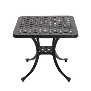 English Elm Aluminium Bronze Cast Table – Sleek Lightweight Aluminium Design, Durable Outdoor Indoor Accent 20" x 20" W640P145840