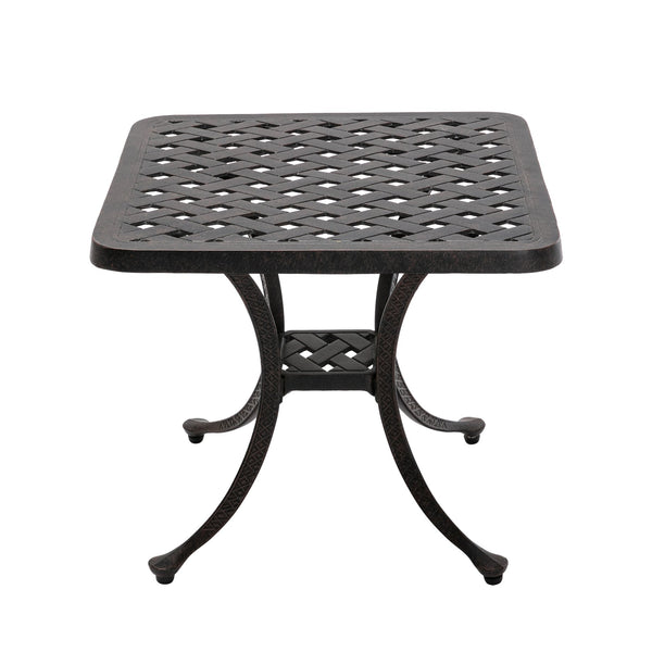 English Elm Aluminium Bronze Cast Table – Sleek Lightweight Aluminium Design, Durable Outdoor Indoor Accent 20" x 20" W640P145840