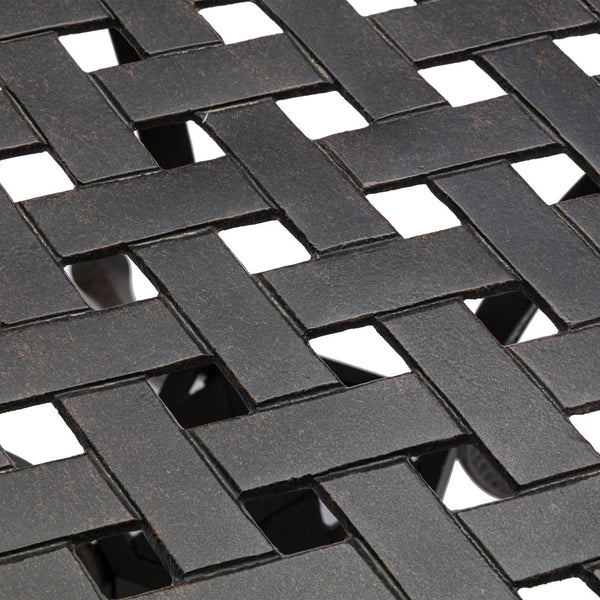 English Elm Aluminium Bronze Cast Table – Sleek Lightweight Aluminium Design, Durable Outdoor Indoor Accent 20" x 20" W640P145840