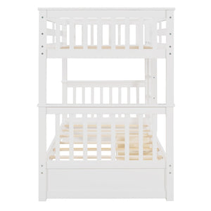 English Elm Twin-over-twin Bunk Bed Walnut Finish with Storage Drawers and Convertible Frame LT000265AAK-1