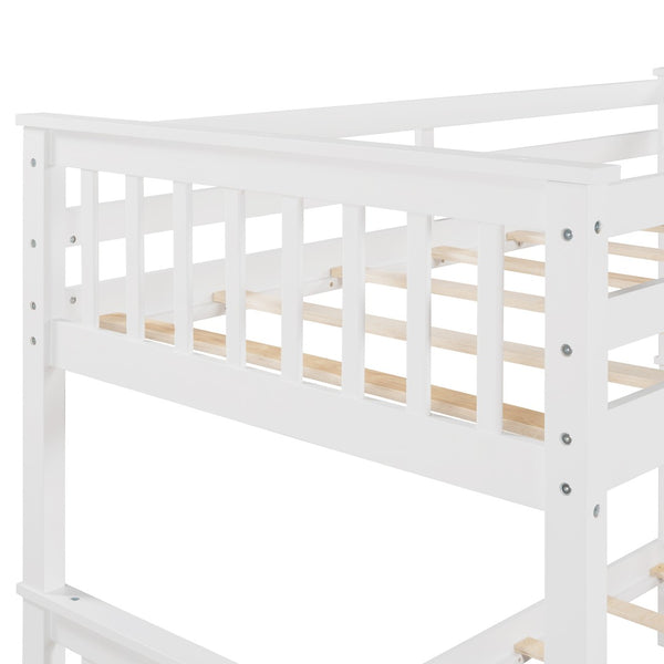 English Elm Twin-over-twin Bunk Bed Walnut Finish with Storage Drawers and Convertible Frame LT000265AAK-1