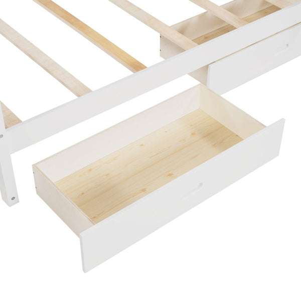 English Elm Twin-over-twin Bunk Bed Walnut Finish with Storage Drawers and Convertible Frame LT000265AAK-1